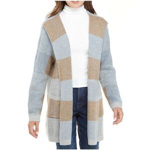 New Directions Blue Spruce Multi Night Blooms Cardigan Sweater sz X Large NWT